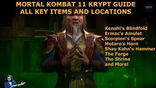The Mortal Kombat 11 Krypt Guide | MK11 Key Items Locations | Ermacs Amulet, Blindfold, Forge Shrine