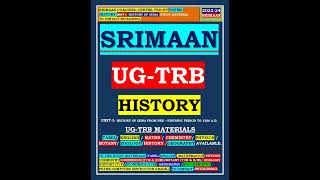 UG-TRB: HISTORY-NOTES-SRIMAAN COACHING CENTRE#SHORTS