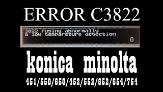 Error C3822 Konica Minolta