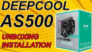 DEEPCOOL AS500 CPU RGB AIR COOLER Unboxing + Installation