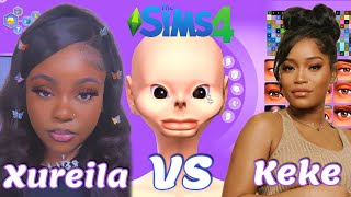 I played The Sims 4 with Keke Palmer 🤣 CAS Challenges Xureila VS Keke