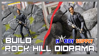 Build Rock Hill Diorama for action Figure