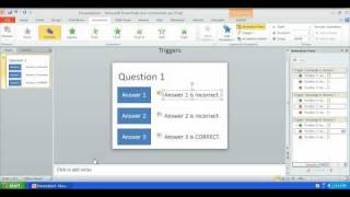 PowerPoint Simple Quiz using Animations & Triggers