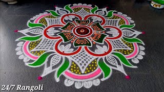 Christmas 2024 Special Colour Kolam 🌺 24/7 Rangoli 🍀 Colour Kolam Designs 🌺 Margazhi Kolam Designs 🌺