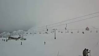 Timelapse of Ski Resort Mt Buller, run Summit 2015