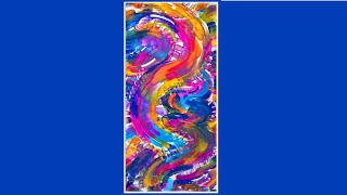 #9966 Magical Colorful Trippy Drip \u0026 Smear Contemporary Art Fluid Acrylics 2.08.25 Intuitive art