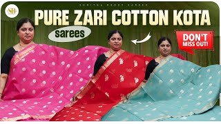 Pure Handloom Cotton Kota Sarees 🌟 | Super Quality You Can't Miss! | By Sunitha Reddy Sarees | SR446