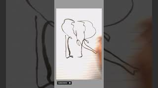 sketch drawing elephant#art#drawing#artist#sketch#elephant#elephantdrawing#portrait#short#video#art