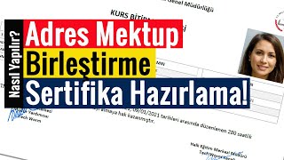 Adres Mektup Birleştirme | Fotoğraflı Sertifika Hazırlama | Word - Excel!