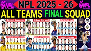 NPL 2025 - All Teams Full \u0026 Final Squad | Nepal Premier League 2025 Squad | NPL 2025 Squad | NPL 03