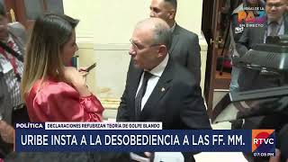 Expresidente Uribe, instó a las fuerzas armadas a desobedecer al presidente Petro | RTVC Noticias