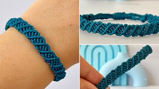 How to Make a Simple & Stylish Thread Bracelet | DIY Easy Macrame Friendship Bracelet