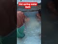 hot spring water bath with daughter