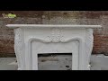 Modern Stone Fireplaces French White Marble Fireplace Surround