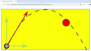 Projectile motion animation using HTML and CSS