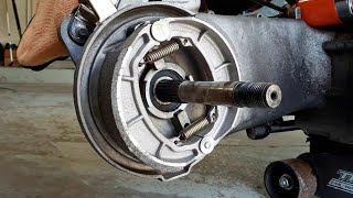 GY6 Scooter Rear Drum brake change in 3 minutes...