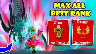 I Got MAX All Best RANKS (Immortal Realm + Class - 1%) in OP NINJA SIMULATOR! [R