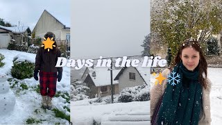 Realistic Days in the Life of a French Senior (snow, friends, studying, family)