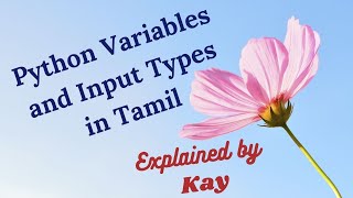 Python Session 3 in Tamil : Variables and Input Types in Python