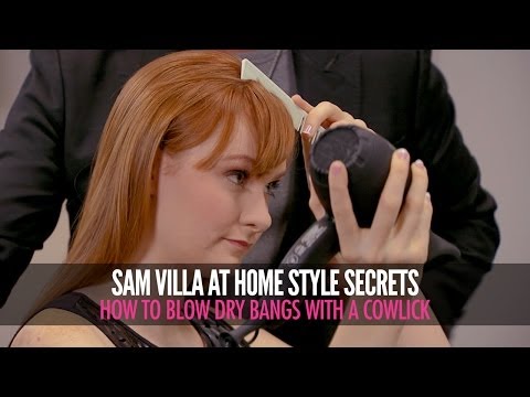 How To Blow Dry Bangs With a Cowlick How To Blow Dry Bangs With a Cowlick