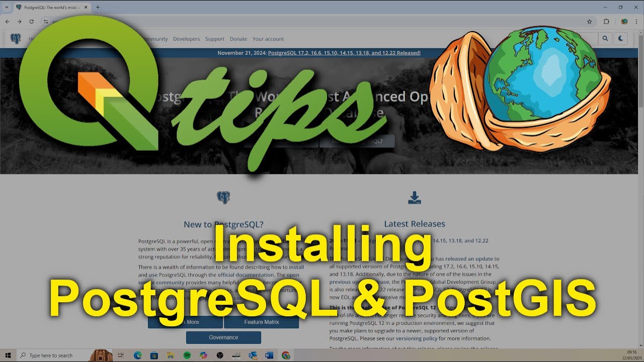 Installing Postgresql With Postgis Youtube