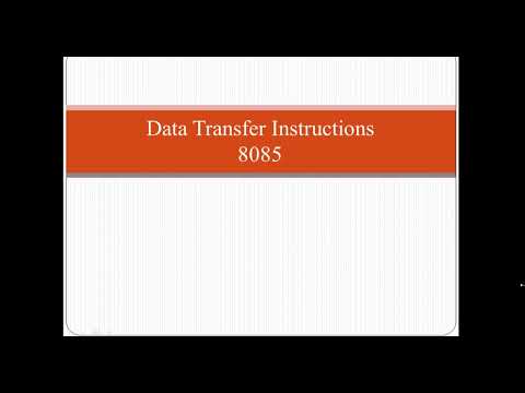 CLASS 10 DATA TRANSFER INSTRUCTIONS IN 8085 -part1 - YouTube