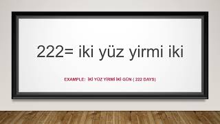 How to pronounce numbers (100-1000) in Turkish