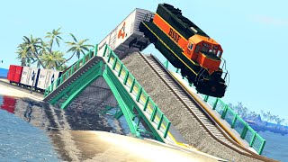 Train Close Calls & Near-Miss Accidents 5 | BeamNG.drive