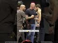 alex volkanovski and ilia topuria shake hands the ufc312 weigh ins