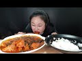 요리먹방 들기름 넣고 푹 지진 스팸 핵폭탄 총각김치찜 먹방 spicy chonggak kimchi mukbang