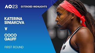 Katerina Siniakova v Coco Gauff Extended Highlights | Australian Open 2023 First Round