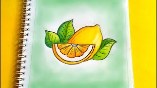 How to draw lemon for kids easy drawing tutorial