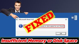 [SOLVED] Insufficient Memory or Disk Space (100% Working)