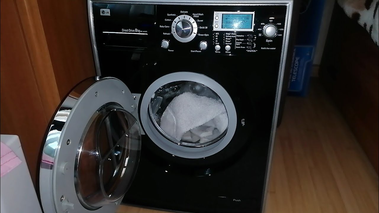 LG Demo Washing Machine Rinse - YouTube