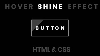 Shiny Button Effect on Hover Using Html CSS | CSS Effects