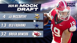 UPDATED POST FREE AGENCY 2024 NFL Mock Draft Full 1st Round I Brock Bowers falls to Chiefs!