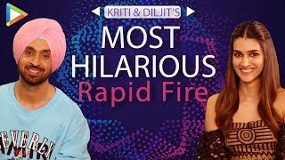 Laugh Riot: Diljit & Kriti’s Most Hilarious Rapid Fire | Kartik | Sara | Deepika | Arjun Patiala