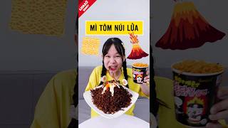 ỐP LA ĂN MÌ TÔM NÚI LỬA duy nhất trên youtube! Bóc trứng ăn mì tôm #lioleo #shorts