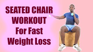 30 Minute CHAIR WORKOUT for Fast Weight Loss - Fat Burning Sitting Workout