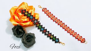 DIY Gorgeous Bead Bracelet With Odd Count Peyote Stitch/Pulsera