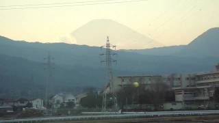 Mt. Fuji taken from the Odakyu Express train to Odawara