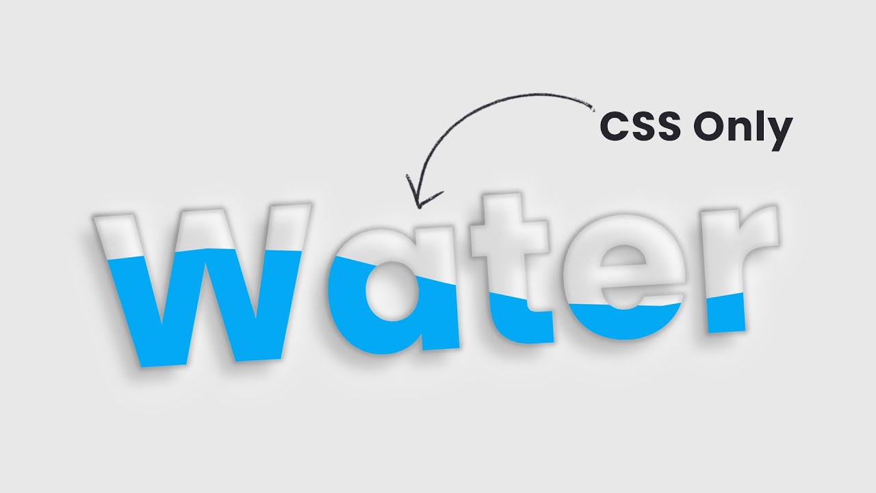 Water Wave Text Animation Using Html CSS Only - YouTube