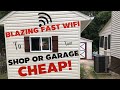 Get Blazing fast WIFI to your detached shop or garage for cheap! POWER LINE INTERNET