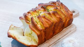 【麵包食譜分享】Garlic Milk Bread 手撕香蒜蒜蓉吐司 🧄| milk bread  麵包機食譜｜knead bread｜簡單食譜｜新手