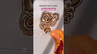 Floral Henna Design - Step by Step Henna tutorial #viralvideo #mehndi #henna #youtubeshorts #shorts