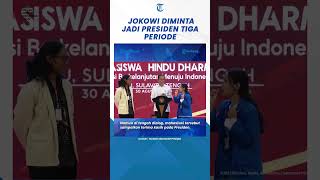 Momen Jokowi Diminta Mahasiswi Jadi Presiden Tiga Periode Bikin Kaget #shorts