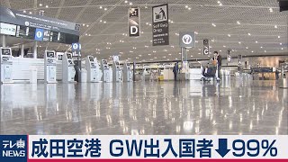 GW 出入国者99％減 成田空港