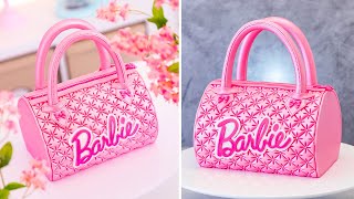 💖 BARBIE Handbag Cake 💖 PINK and SHINY Handbag Cake Decorating Tutorial