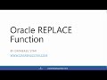 Oracle REPLACE Function
