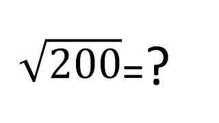 How to find Square Root of 200